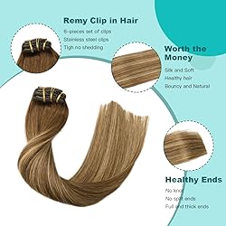 SURNEL Clip in Hair Extensions Chocolate Brown to