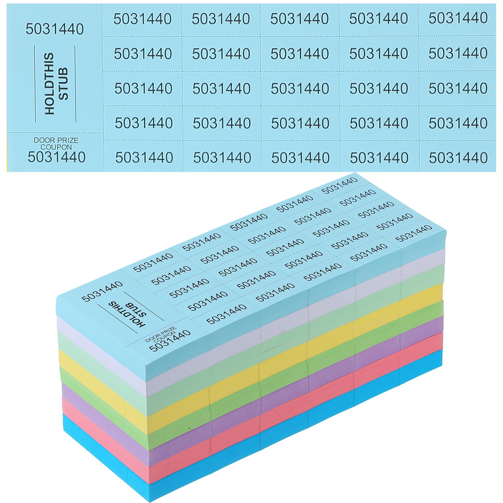 Kosiz 504 Sheets 25 Bid Raffle Ticket with