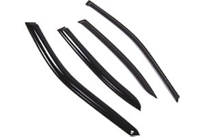 TuningPros Outside Mount Window Vent Visors Rain Guards Compatible with Kia Optima 2005-2010 | Side Window Wind Deflectors Rain Shields | Smoke Tinted, 4 Pcs Set, DGWV-617