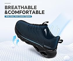 LARNMERN Steel Toe Shoes for Men Wide Safety Shoes