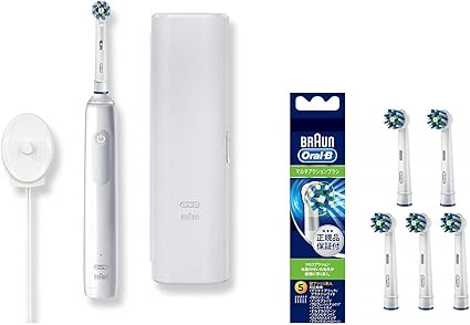 Amazon セット買い ブラウン オーラルb 電動歯ブラシ Pro2 ホワイトアラバスター 替えブラシ マルチアクションブラシ 5本入 ブラウン Braun ホーム キッチン