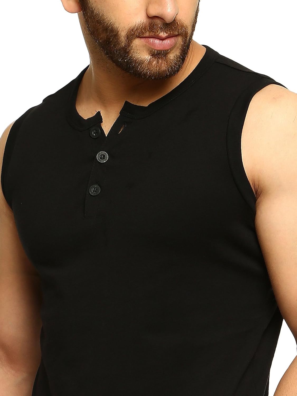 gritstones men black henley t-shirt-gsclhly720blk