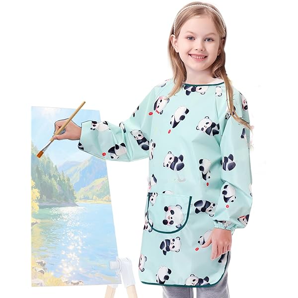 Delantal Infantil Niños Pintura Bata De Arte Impermeable | Mercado Libre