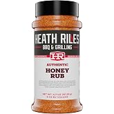 Heath Riles BBQ Rub - Honey BBQ Seasoning - Championship Recipe | BBQ Rub Seasoning for Smoking &amp; Grilling - Dry Rub for Ribs, Pork, Brisket &amp; Chicken, 80+ BBQ Championships, 8 oz