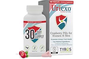 URIEXO Double Action Cranberry Proanthocyandins (PACs) & D-Mannose Capsules – Dual-Action Urinary Tract Infection (UTI) Preve