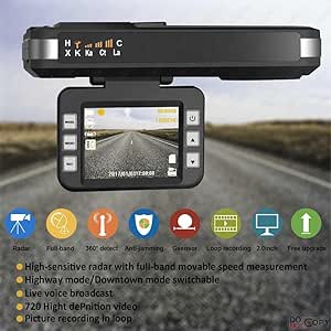 Velocidad Detector de trampa, 2018 nuevo detector de radar con HD DVR Dash Cam por Smartpro: Amazon.es: Electrónica