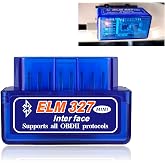 Fkewp ELM327 OBDⅡ Car Auto Diagnostic Scanner, Professional OBD2 Bluetooth Scan Tool Engine Failure Detector, Wireless Interface Mini ELM327 Fault Code Reader for Android Windows