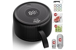 Mason Jar Vacuum Sealer For All Your Food Storage: Wide Mouth Jars, Regular Mouth Jars and Vacuum Bags, Powerful Compact Vacu