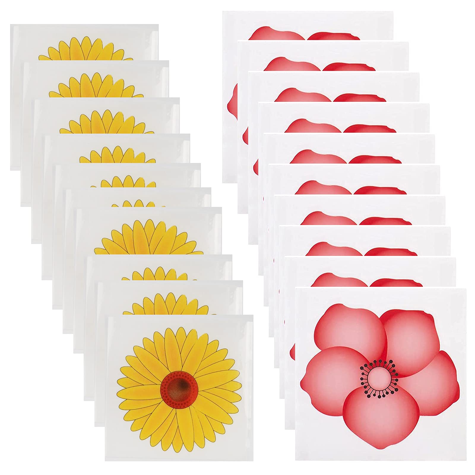 20 PCS Window Fly Traps, Fly Window Sticker Sunflower Fly Trap Flies Sticker Floral Fly Papers The Best Fly Trap Fly Stickers Traps Fly Catches Fly Killer Stickers for Plants Bins Ceiling Home Use