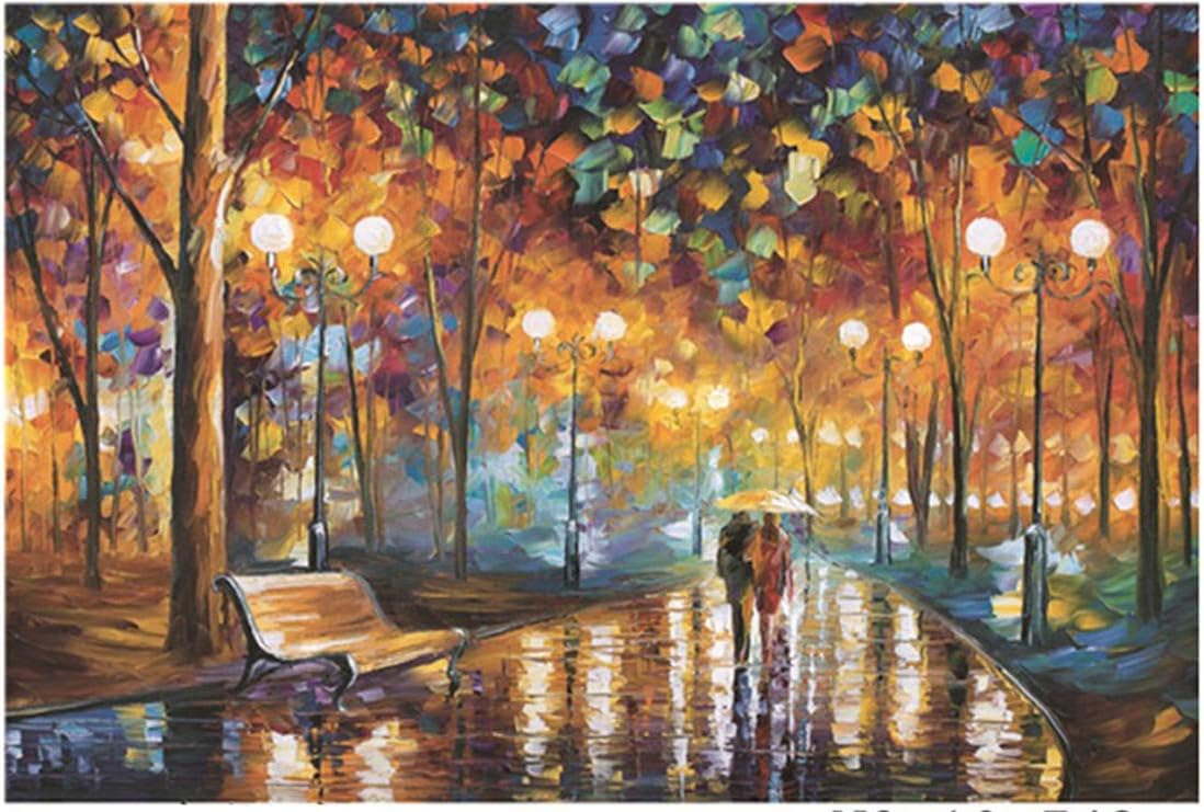 Greens 1000 Pieces Space Jigsaw Puzzles for Adults, Themes Puzzle Sets for Family, Cardboard Puzzles, Educational Games, Brain Challenge Puzzle for Kids Childrens (Rainy Night Walk)