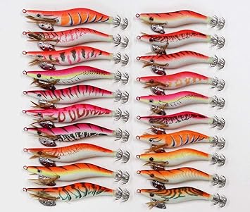 Amazon 釣具 仕掛け エギ 本 セット 2 5 3 0号 ピンク オレンジ 赤系 夜光 イカ釣り エギング 餌木 0egi2530hpk エギング エギ 仕掛け