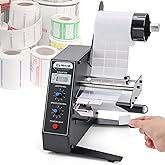 CGOLDENWALL Automatic Label Dispenser Sticker Roll Dispenser for Logistics Office Home, 1-8m/min Speed Adjustable, Length 0.12-5.9" Width 0.16-5.5", Auto Sensing&amp;Counting, Max Roll Dia. 9.8"
