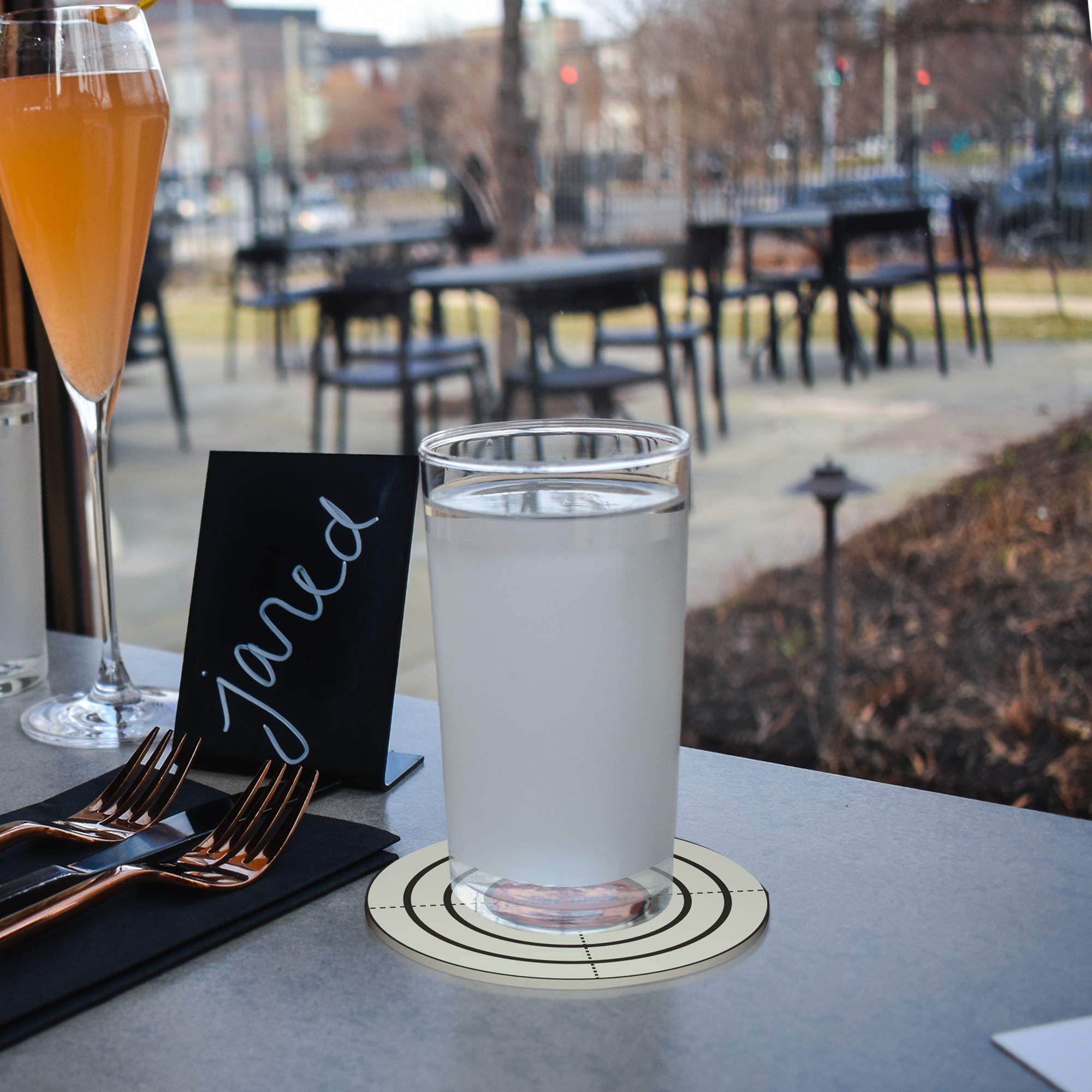 Drink Coasters, 6 PCS Coasters for Drink Absorbent with Metal Holder, Ceramic Coasters with Cork Base to Protect Furniture from Scratch and Dirty