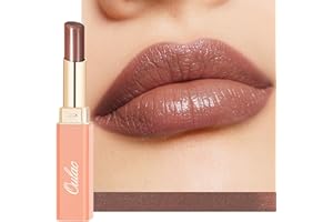 Oulac Moisturizing Shine Brown Red Lipstick for Women - 2 in 1 Glossy Brown Tinted Lip Balm, Hydrating Winter Lipstick for Dry Lips,Shine Juicy Finish Vegan 2.2g/0.07oz (03)