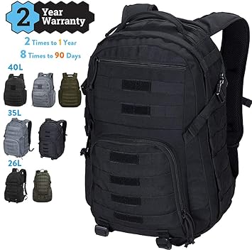 VENTCY Taktischer Rucksack Militär 40L/35L/26L Trekkingrucksack Wasserabweisend Nylon Herren Wanderrucksack Kampfrucksack Mol