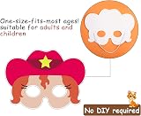 Blulu 16 Piece Farm Forest Animal Masks Costume Dress-Up Party Supplies view 4