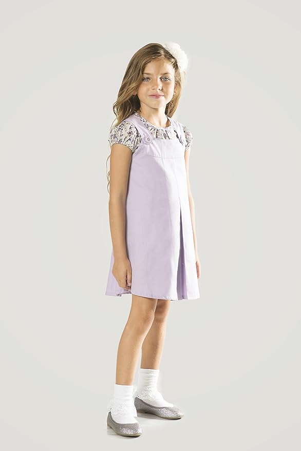 girls purple pinafore