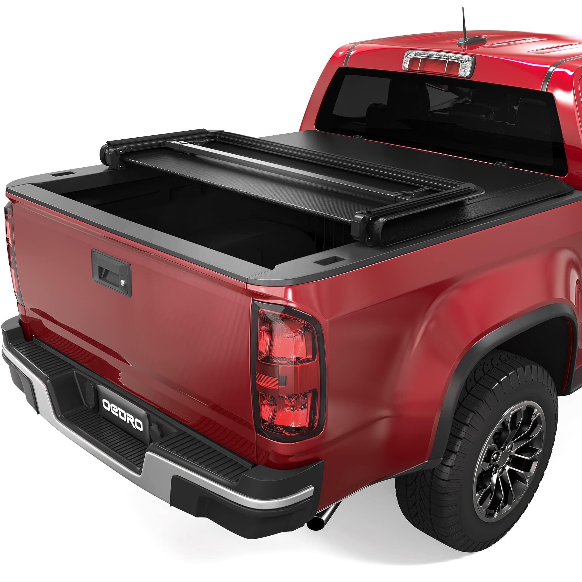 Photo 1 of oEdRo Soft Tri-Fold Truck Bed Tonneau Cover Compatible with 2015-2025 Chevy Colorado/GMC Canyon with 5.2 ft Bed