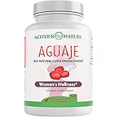 Mother Nature Aguaje Curves Capsules for Women, 1000mg (120ct), Natural & Sustainably Sourced Aguaje Fruit from Peru for Female Health, Hormone Balance, Curve Enhancer, Vegan, Non-GMO & Gluten-Free