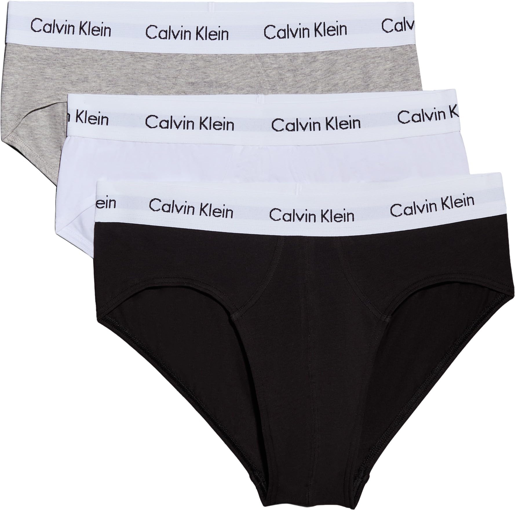 Calvin Klein Herrenslip CK 3 Stück sichtbare elastische Mikrofaser-Unterhose Artikel NB3073A HIP Brief 3PK