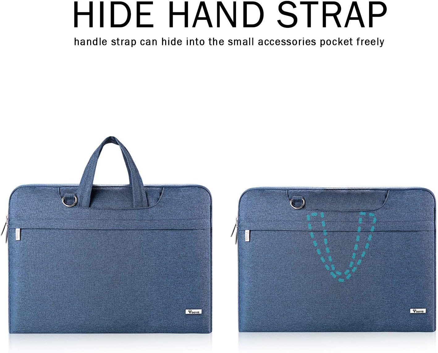 V Voova Laptop Bag Sleeve 14 15 15.6 inch with Shoulder Strap,Slim Computer Carrying Case Cover Compatible with MacBook Pro 16,HP 15.6,Dell Inspiron 15 3000,Acer Chromebook 14,2021 Asus Rog,Blue: Computers & Accessories
