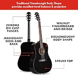 Fender CD-60 Dreadnought V3 DS Acoustic Guitar Black Walnut Fretboard view 2