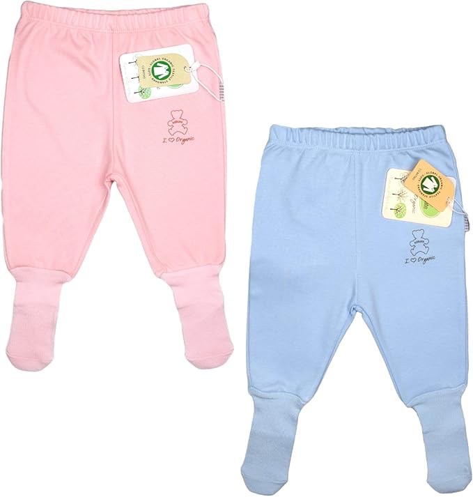 KittiKate Baby Girls' Trousers with Foot Newborn Baby's Romper with