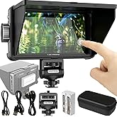 VILTROX Camera Field Monitor DC-550pro 5.5" Kit Touch Screen 4K HDMI DSLR Cameras Video Monitors with Sunshade Hood np-f550 B