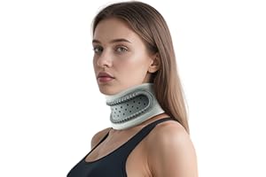 BKRTONDSY Neck Brace,Support Cervical Collar,Relieve Cervical Pain&Pressure,Soft Skin-Friendly Fabric,Memory Foam Wrapped in Silicone Breathable Hard Frame,One Size for Men&Women(Space Gray)