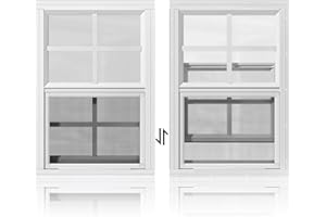 WRISIN 2 Pack Shed Windows 18" W x 27" H Flush Mount, White Household Windows for Playhouses, Barns, Chicken Coop