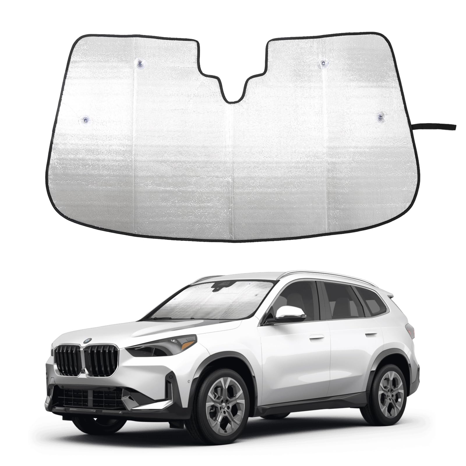 Photo 1 of Windshield Sunshade for BMW X1 X2 U11 U10 2023-2025 Front Window Sun Shade Foldable Reflective Sun Visor Custom Sunscreen UV Blocker Privacy Protector HeatShield Keep Your Car Cooler