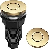 KRAUS Flat-Top Garbage Disposal Air Switch Button in Brushed Brass, KWDB-20BB