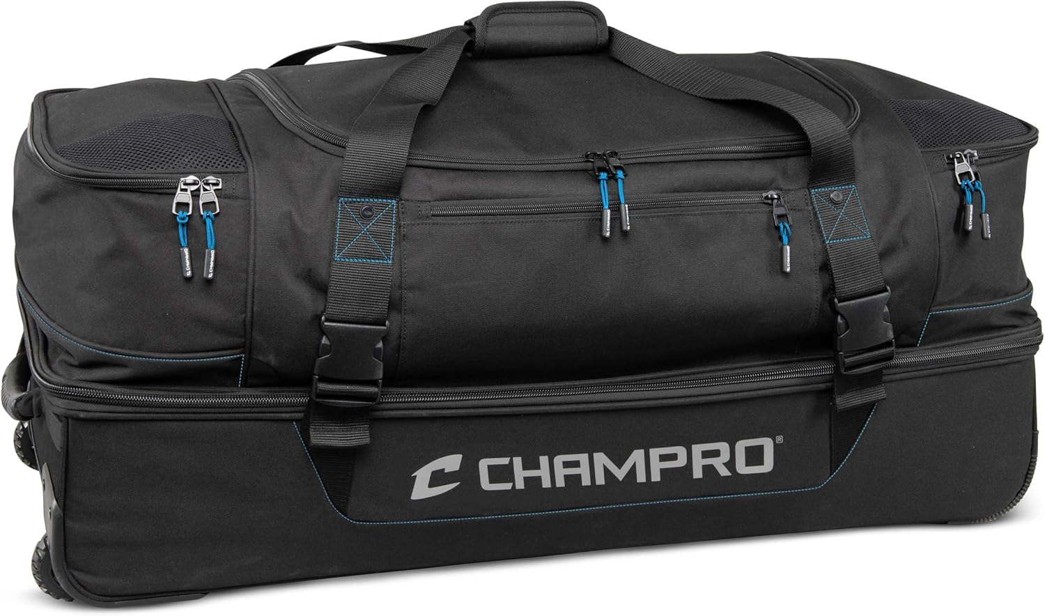 Photo 1 of Champro Umpire Equipment Bag on Wheels for Baseball/Softball Officials, Black
