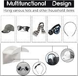 Vibbang Adhesive Hat Holder 10 Pack Wall Mount No Drilling White Hat Rack view 6