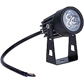 LemonBest® Outdoor LED Landscape Up Down Light Spotlight Low Voltage 12V for Yard Step Lawn Lighting (Cool White)