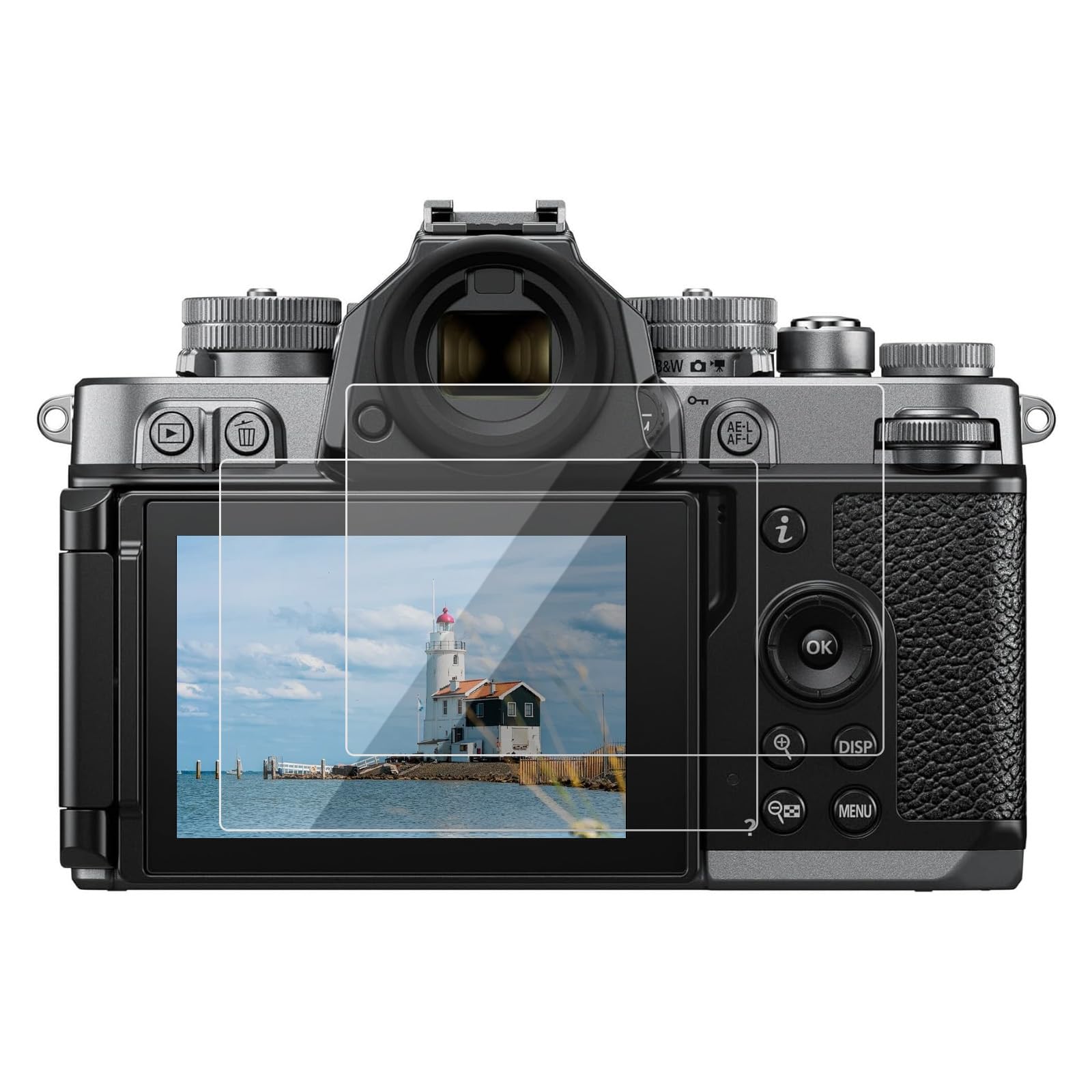kinokoo Screen Protector for Nikon Z50 II Zf ZF Z5 Z5 II Z6 Z6 II Z6 III Z7 Z7-II Z8 Z9 Camera - 0.25mm 9H Hardness Tempered Glass Film with High Clarity - Bubble-free/Anti-scratch(2 pack)