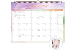 Lbylyhxc 2026 Calendar - Use Now to December 2026 -18 Monthly Wall Calendar 2026, 11 x 8.5 Inches.Thick Paper with Julian Dates and Block for New Year and Christmas Presents (Wall Calendar 2025-2026 Colorful)