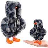 linastu 7 inch Desk Goose Outfits, Mini Desk Goose Clothes (Grey Leopard) | Desk Goose Outfits with Zipper, Cute Goose Accessories for Holiday Outfits, Office Desk, Home Decor, Gifts