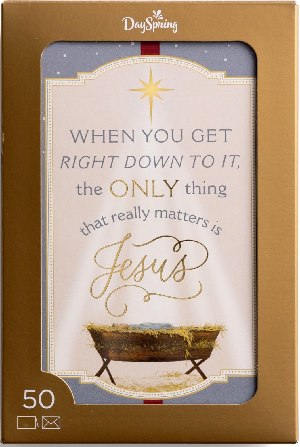 DaySpring - Only Jesus: 50 Count Inspirational Boxed Cards with Envelopes (J9693)