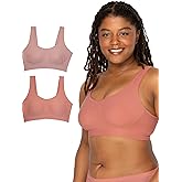 Fruit of The Loom Women's 2-Pack Full Coverage Wireless Bra w/ Built In Pads - All Day Comfort