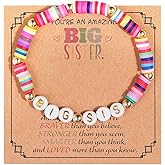 SCRDPRAD Big Sister Bracelets Big Bro Bracelets for Women Men Birthday Jewelry Gifts Bracelets Sister Jewelry