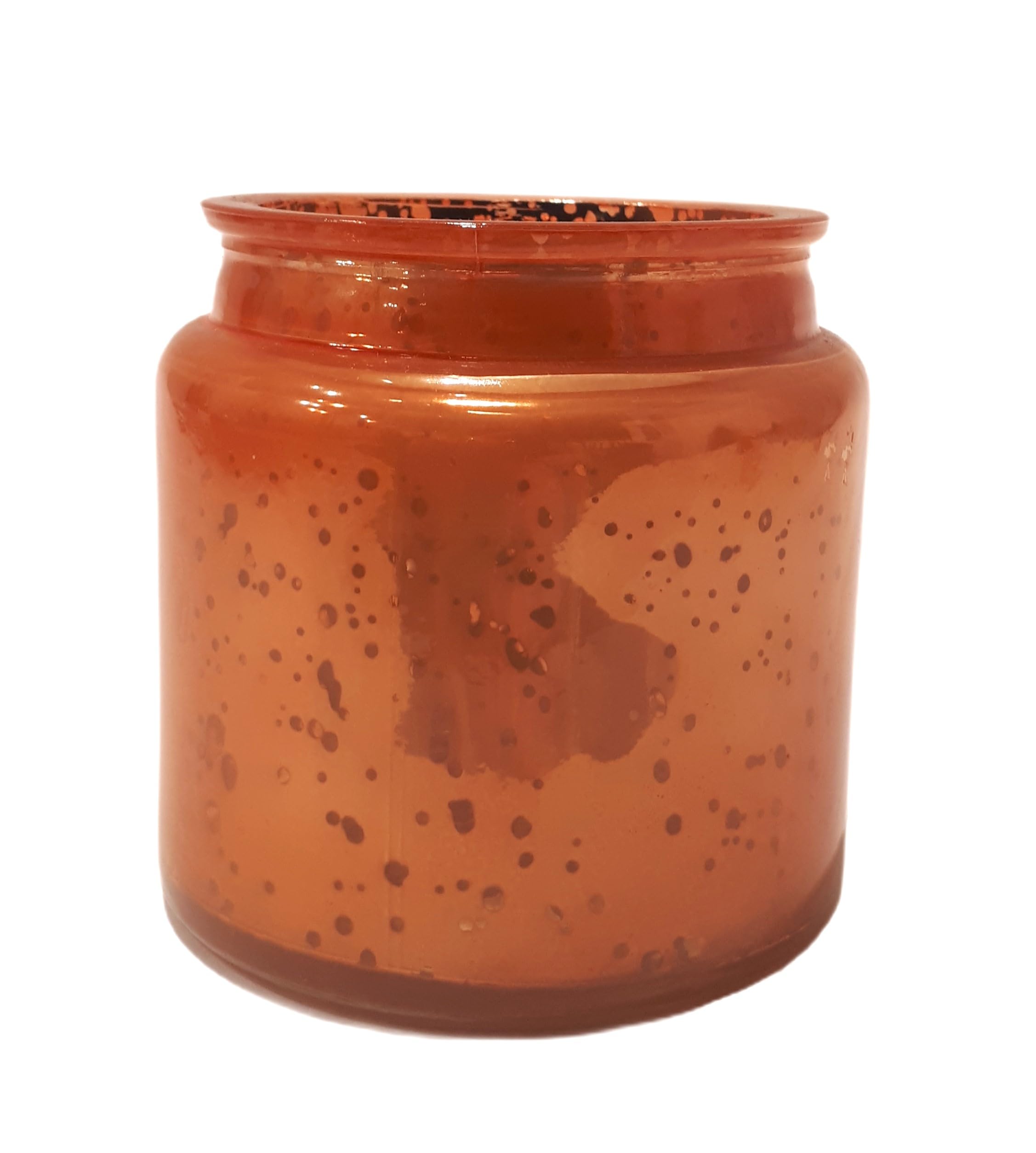 Orange Glass Candle Holder Diameter 10 H 10 cm