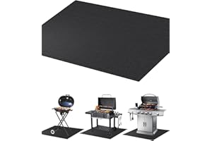 MJOKOJ Under Grill Mat, 60×42 inch BBQ Floor mats, Deck Patio Protector Mat, Indoor Fireplace Mats Fire Pit Mats, Fire Resistant, Water Resistant, Oil Proof, Easy to Clean Reusable Outdoor Grill Mat