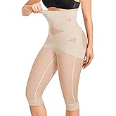 Gotoly Shapewear Tummy Control High Waisted Butt Lifting Shapewear Body Shaper Capri Shapewear Shorts Thigh Slimmer