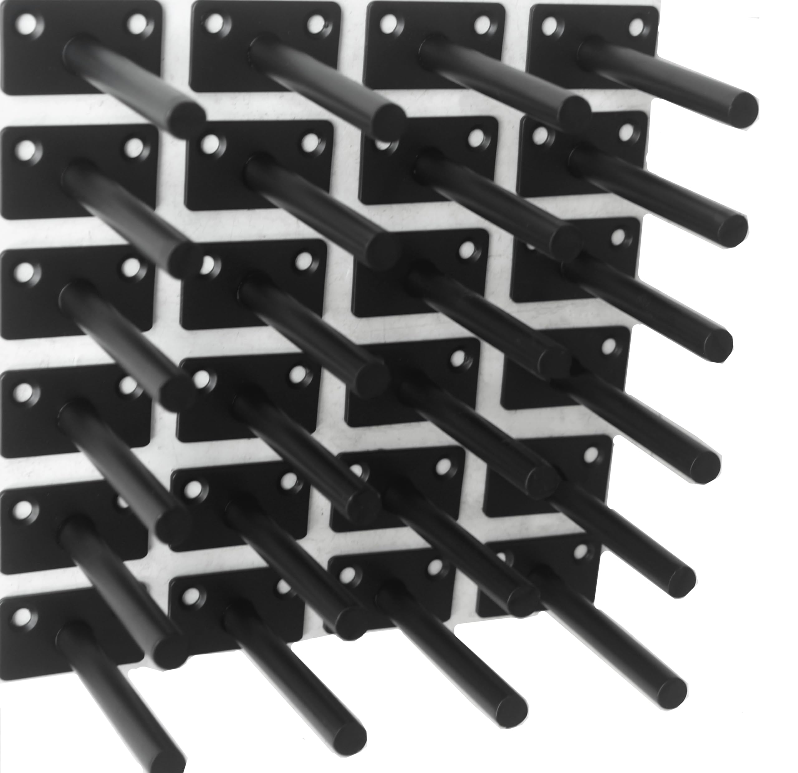 Photo 1 of 24 Pcs 4" Black Solid Steel Floating Shelf Bracket Blind Shelf Supports - Hidden Brackets for Floating Wood Shelves - Concealed Blind Shelf Support – Screws and Wall Plugs Included