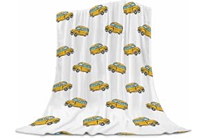 UBNLKTO School Bus Blanket 40"x50" - Soft Plush Throw for Kids, Adults & Home Decor - Cozy Fleece Blanket for Couch, Bed, Sofa - Fun Gift for Boys, Girls, Teachers