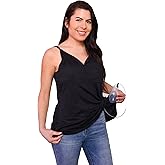 Inspired Comforts Women's Mastectomy Camisole Top with Drain Pockets & Removable Bra Cups