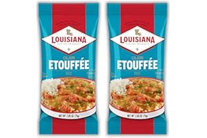 LOUISIANA FISH FRY PRODUCTS Louisiana Fish Fry Cajun Etouffee Base 2.65 oz. (Pack of 2) - Authentic Cajun Etouffee Mix with Onions, Bell Peppers, Celery & Spices - Easy to Prepare Delicious Etouffee at Home
