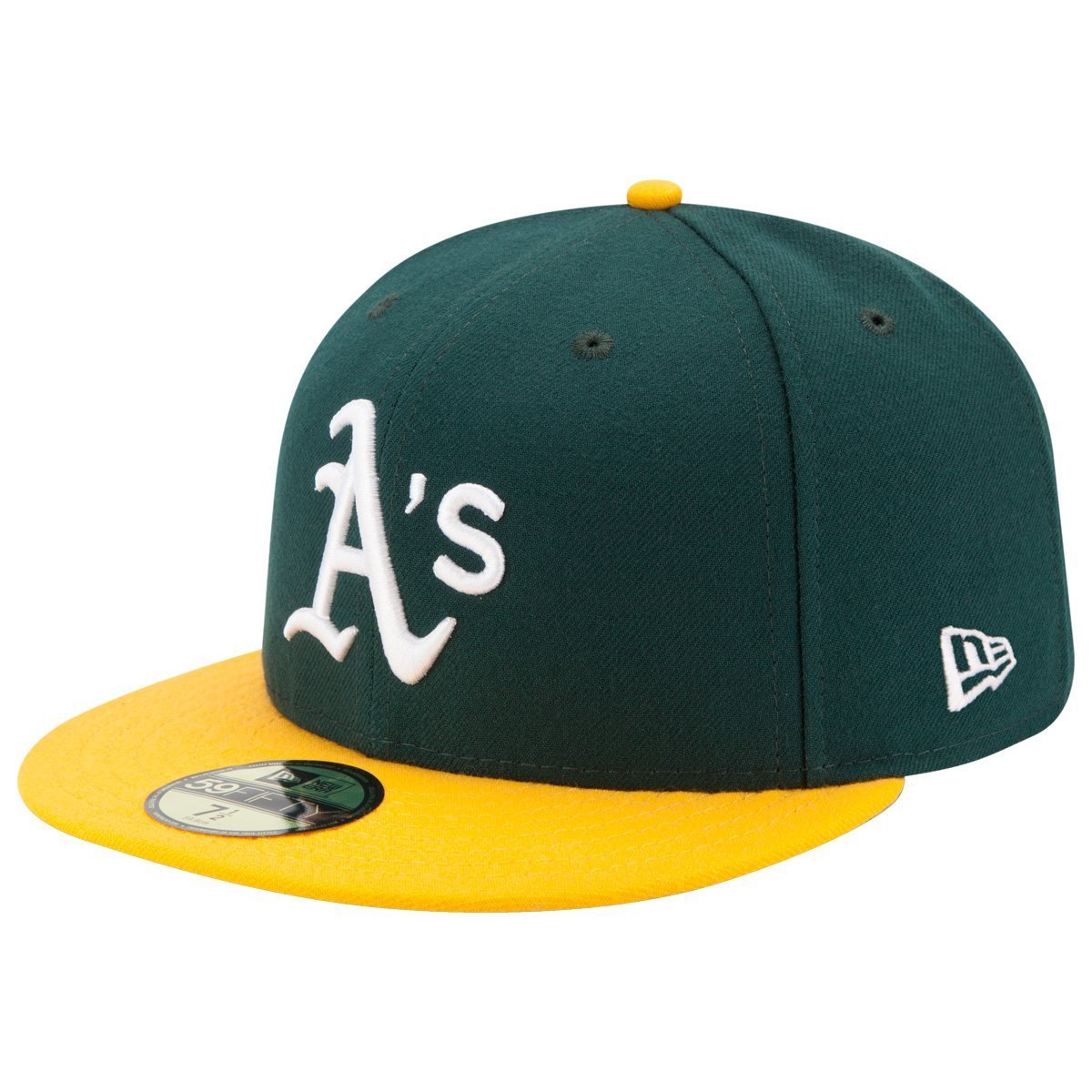 New Era Oakland Athletics 59fifty Basecap Authentic On Field MLB Green/Yellow - 7 1/4-58cm — image 1