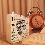 Vetbuosa 1st Anniversary Candlestick Gift for Couple Paper Theme view 3